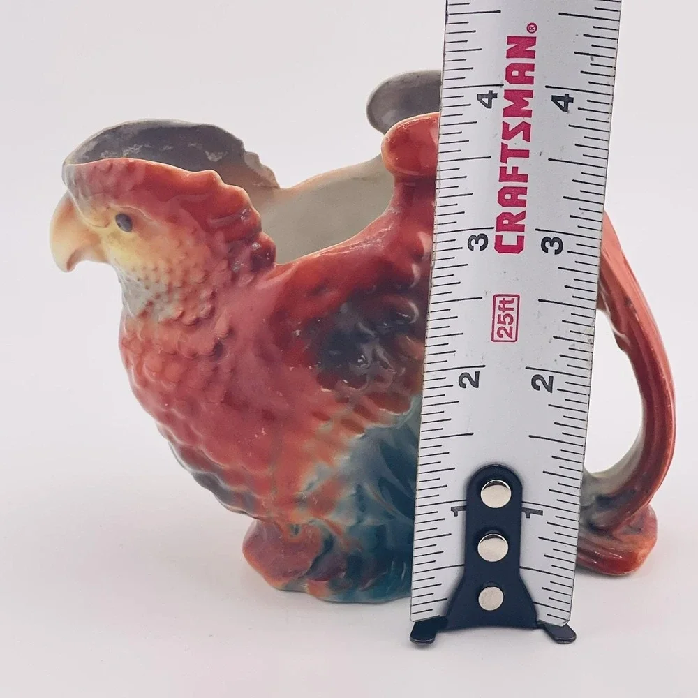 Antique‎ Royal Bayreuth Porcelain Figural Parrot Creamer Cream Jug Pitcher